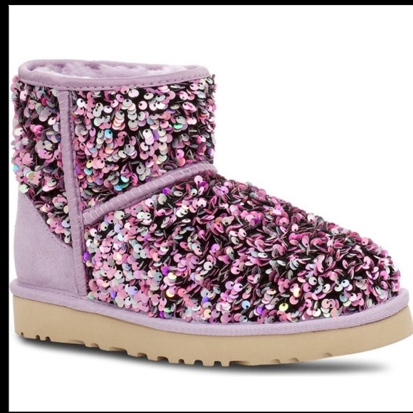 UGG Classic Mini Stellar Sequin Boots - Picture 1 of 4